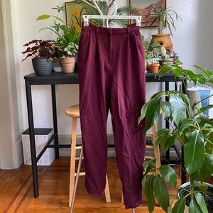 Vintage Wool Burgundy Trousers